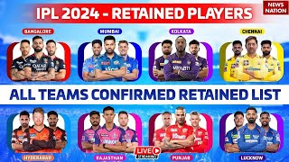 IPL 2024 Retained LIVE UPDATES HARDIK PANDYA TRADED TO MI  IPL Retained List  MI CSK DC KKR [upl. by Gnad74]