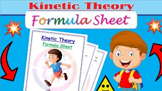 Formula Sheet  Kinetic theory Class 11th Physics chapter 13 Edustudypoint [upl. by Eduard576]