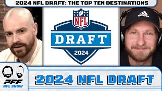 2024 NFL DRAFT The Top Ten Destinations TNF Recap amp Injury Update  PFF NFL Show [upl. by Zamir]