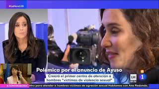 Pilar Velasco desmonta el anunció machista de Ayuso de un centro para hombre víctimas de violencia [upl. by Nosnah]