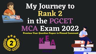 How I Secured Rank 2 in the Karnataka PGCETMCA Exam 2022 Preparation Strategy and Exam Experience [upl. by Eseer373]