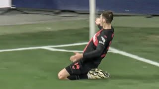 Patrik Schick goals vs Qarabag FK in stoppage time gave the victory to Leverkusen europaleague [upl. by Shannan53]