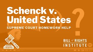 Schenck v United States  BRIs Homework Help Series [upl. by Osgood]