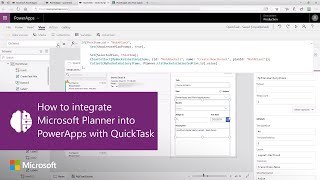 How to integrate Microsoft Planner into PowerApps with QuickTask [upl. by Beuthel39]