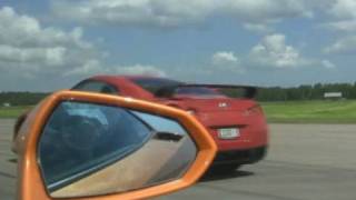 1080p Lamborghini LP5502 Valentino Balboni Gallardo vs Switzer P800 Nissan GTR [upl. by Anile]