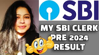 My SBI Clerk Pre 2024 Result sbi banking sbiclerkresult sbiclerk [upl. by Olim]