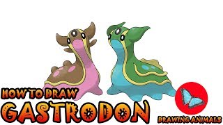 How To Draw Gastrodon Pokemon  Coloring and Drawing For Kids [upl. by Suehtomit255]