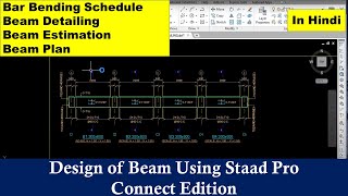 Beam Design using StaadPro Connect Edition In Hindi [upl. by Guillaume347]