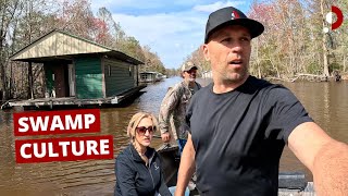 Inside OffGrid Houseboat Life  Camp in Louisiana Swamp 🇺🇸 [upl. by Selij666]