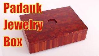 End grain padauk jewelry box [upl. by Nitz]