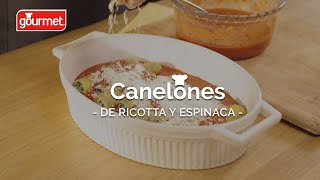 Receta Canelones rellenos de Ricotta y Espinaca l Gourmet [upl. by Reid610]