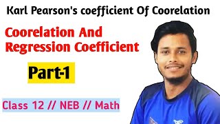 Karl Pearsons coefficient of Coorelation And Regression Part 1 Math class 12  Tuition Master [upl. by Oicnevuj]