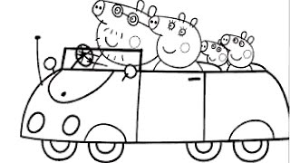 Peppa Pig Coloring Book l Coloring Pages For Children Learning Rainbow Colors Videos [upl. by Armelda]