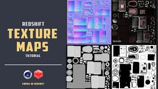 How to use texture maps PBR in Redshift CINEMA 4D TUTORIAL [upl. by Hazelton]