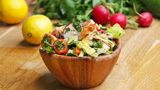 Middle Eastern Pita Salad Fattoush Salad [upl. by Eimmis114]