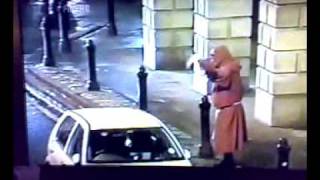 Mad Monk of the Cowgate caught on CCTV [upl. by Wandy]