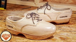 Making Wood Clog Heelys from pallet wood [upl. by Singband395]