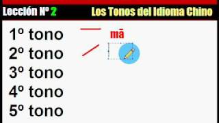 2 Aprende chino fácil Los tonos del idioma chino [upl. by Ames]