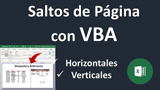 Macros Excel – VBA 30 Saltos de Página Manuales Horizontales y Verticales  PageBreaks [upl. by Tice129]