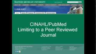 Limiting to Peerreviewed articles in CINAHL [upl. by Icam]