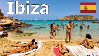 Ibiza Spain 4K  Walking 4 Amazing Beaches in Summer 2024 [upl. by Htebazie]