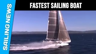 Hydrofoil  world speed sailing record for Hydroptere at 5136 knots [upl. by Cherye]