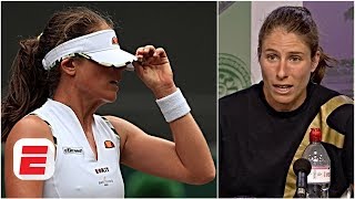 Johanna Konta reacts strongly to patronising’ question  2019 Wimbledon Press Conference [upl. by Ahsimed]