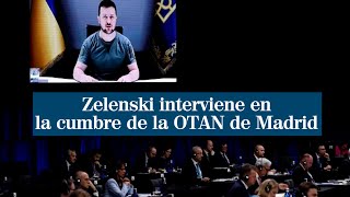 Zelenski pide valentía a los líderes de OTAN en su discurso por videoconferencia [upl. by Cacilia818]