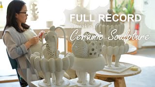 Full record of making ceramic sculptures new series transplant handbuilding coil building ASMR [upl. by Amelina281]