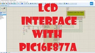 LCD interface with PIC16F877A microcontroller using Proteus Simulation [upl. by Giacomo]