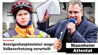 Niclas Matthei wegen Volksverhetzung verurteilt  Respektloser Umgang mit der Polizei in Mannheim [upl. by Monetta]