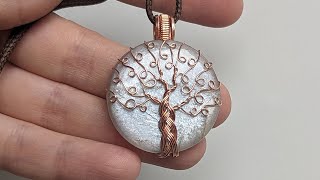 Tree of Life Cabochon Wire Wrapping Pendant Tutorial [upl. by Joseph355]