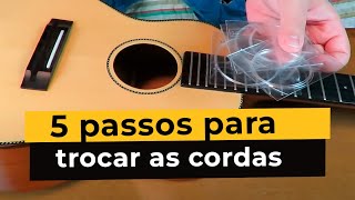 Como TROCAR AS CORDAS DO UKULELE em 5 Passos [upl. by Bearnard752]