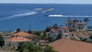 Albenga il video del motoscafo che taglia la strada al Canadair [upl. by Ohs]