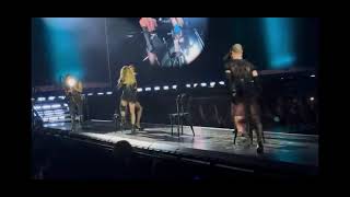 Madonna falls off chair and laughs during open your heart in Seattle Celebration Tour madonna [upl. by Anawak324]