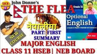 The Flea Summary in Nepali  Major English Class 11 John Donne  Neb New Course 2077  Hseb Suraj [upl. by Mylo]