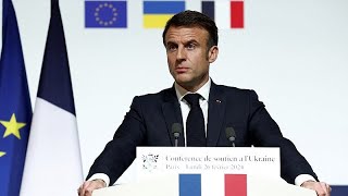 Emmanuel Macron nexclut pas lenvoi de troupes occidentales en Ukraine [upl. by Oirasor]