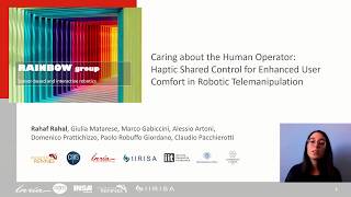 Rahal et al Haptic Shared Control for Enhanced User Comfort 2020 IEEE Haptics Symposium [upl. by Maguire616]