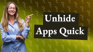 How do I unhide apps in Windows 11 [upl. by Anneliese818]