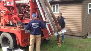 Drilling a water well with a BucyrusErie 22W Cable Drill Rig [upl. by Wolfram923]