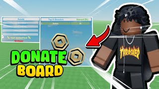 How To Make A DONATION BOARD In Roblox Studio WORKING 2023 [upl. by Salb]