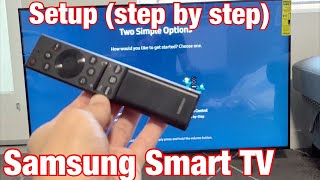 Samsung Smart TV How to Setup step by step UHD AU8000 Series [upl. by Kcirneh]