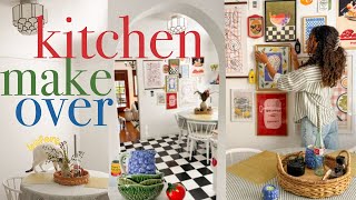 kitchen makeover🍒  blank space to charming character [upl. by Oigres]