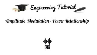 Amplitude Modulation  Power Relationship [upl. by Halullat828]