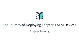 Enapter Training  The Journey of Deploying Enapter’s AEM Devices July 2022 [upl. by Helmer717]