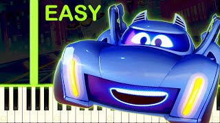 BATWHEELS THEME  EASY Piano Tutorial [upl. by Aseuqram]