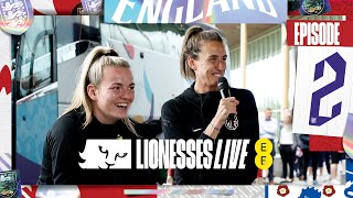 Lauren Hemp vs Jill Scott Rap Battle 🎤 amp Lionesses Depart SGP Ep 2  Lionesses Live Connected by EE [upl. by Akihsat]