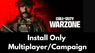 How To Install Only MultiplayerCampaign in MW3 PC Game Pass  Modern Warfare 3 [upl. by Ailati422]