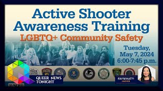 FBI Active Shooter Awareness Training for LGBTQ community safety on May 7 [upl. by Sherl]