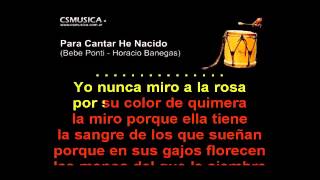 Folklore Para cantar he nacido Karaoke [upl. by Yakcm]